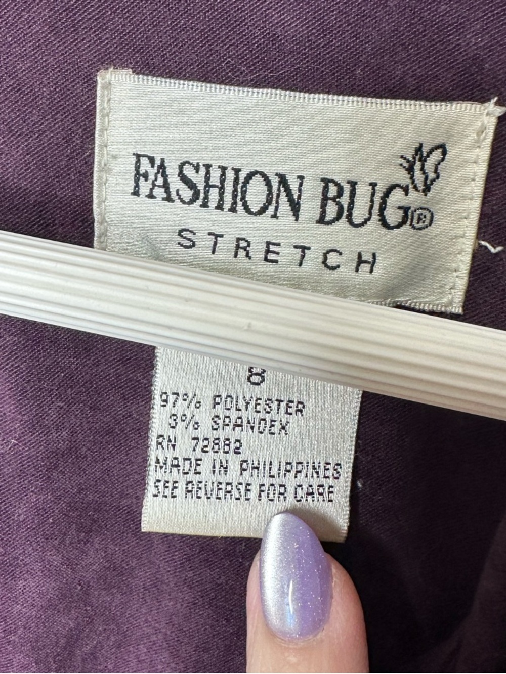 Fashion Bug vintage Deep Plum Stretch Jacket with Matching Shell dress size 8 - Picture 2 of 6